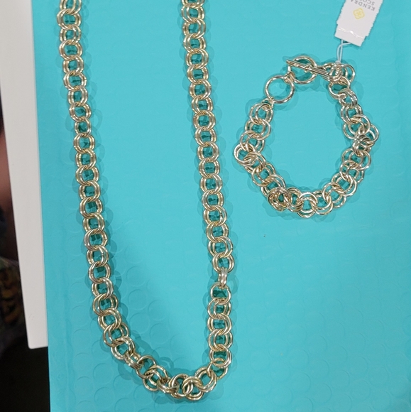 NWT Kendra Scott Double Link Necklace & Bracelet - Picture 6 of 7